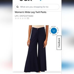 Vince CamutoWomen's Wide Leg Twill Pants